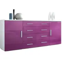 Vladon SIDEBOARD Verona Brombeer Hochglanz