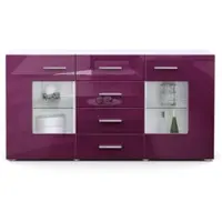 Vladon SIDEBOARD Noah Brombeer Hochglanz