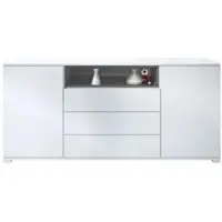 Vladon SIDEBOARD Skadu Grau Hochglanz