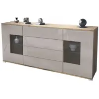 Vladon SIDEBOARD Grömitz Sandgrau Hochglanz