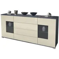 Vladon SIDEBOARD Grömitz Creme Hochglanz