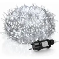Rosikey 100M 800LEDs 8 Modi Lichterkette Strom, Timer, Merkfunktion, LED Weihnachten Lichterkette Party Deko Licht Weihnachtsbaum Garten Beleuchtung, Weiß