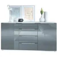 Vladon SIDEBOARD Porto Grau Hochglanz
