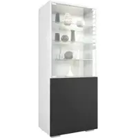 Vladon VITRINE Granada Schwarz matt