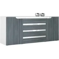 Vladon SIDEBOARD Sintra Avola-Anthrazit / Weiß Hochglanz