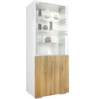 Vladon VITRINE Granada Eiche Natur