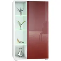 Vladon VITRINE Davos Bordeaux Hochglanz