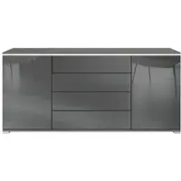 Vladon SIDEBOARD Faro Grau Hochglanz