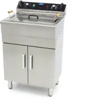 Maxima - Gastro Fritteuse - 30 l - 1 Korb - mit Ablasshahn und Ständer