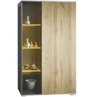 Vladon VITRINE Davos Eiche Wotan