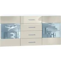 Vladon SIDEBOARD Carlos Creme Hochglanz