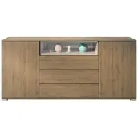 Vladon SIDEBOARD Skadu Sandgrau Hochglanz