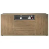 Vladon SIDEBOARD Skadu Grau Hochglanz
