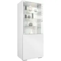 Vladon VITRINE Granada Weiß matt