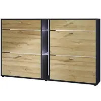 Vladon SCHUHSCHRANK Today Fronten in Eiche Natur