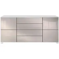 Vladon SIDEBOARD Rova Sandgrau Hochglanz