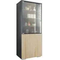 Vladon VITRINE Granada Eiche sägerau