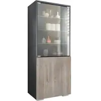 Vladon VITRINE Granada Eiche Nordic