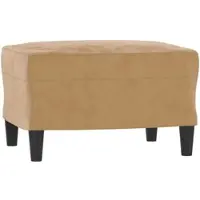Décoshop26 - Fußhocker 60 x 50 x 41 cm braunes Polyester und Sperrholz DEC030417