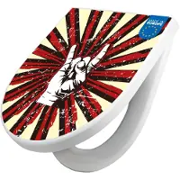 Banjado WC Sitz mit Absenkautomatik D Form Motiv Rock On [TDW3 10979]