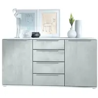Vladon SIDEBOARD Porto Beton Oxid Optik