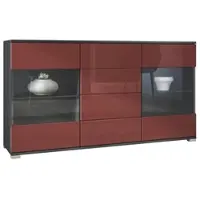 Vladon SIDEBOARD Bari Bordeaux Hochglanz