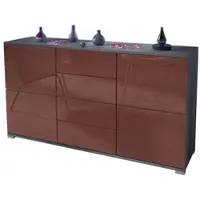 Vladon SIDEBOARD Rova Bordeaux Hochglanz