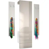 Vladon GARDEROBE Hollywood Sandgrau Hochglanz