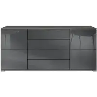 Vladon SIDEBOARD Rova Grau Hochglanz