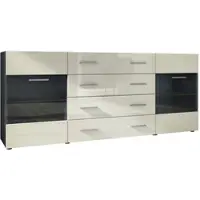 Vladon SIDEBOARD Carlos Creme Hochglanz