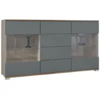 Vladon SIDEBOARD Bari Graphit Seidenmatt