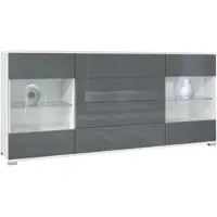 Vladon SIDEBOARD Bari Grau Hochglanz