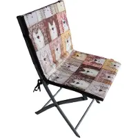 Bertoni Wasserdichtes Kissen für TIP Gartenstuhl mit Rückenlehne 80x40x2.5 cm Pexeso Beige