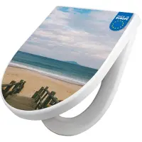 Banjado WC Sitz mit Absenkautomatik D Form Motiv Zum Strand [TDW3 11848]