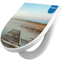 Banjado WC Sitz mit Absenkautomatik D Form Motiv Alter Steg [TDW3 11465]