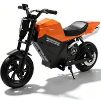 E-RIDES Elektromotorrad Kinder 12,5 Zoll Elektro Motorrad Offroad Kindermotorrad 8-14 Jahre 250W Motor LED Licht 16km Reichweite 21,6V 4Ah 16km/h Orange