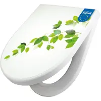 Banjado WC Sitz mit Absenkautomatik D Form Motiv Ranke Gelb Weiß [TDW3 10355]