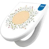 Banjado WC Sitz mit Absenkautomatik D Form Motiv Hibiskus Kreis [TDW3 10926]