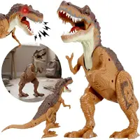 Mega Creative Interaktiver T-Rex-Dinosaurier für Kinder, großes Spielzeug mit Geräuschen, Licht und Bewegung, ab 3 Jahren