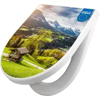 Banjado WC Sitz mit Absenkautomatik D Form Motiv Berchtesgadener Land [TDW3 11208]