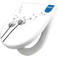 Banjado WC Sitz mit Absenkautomatik D Form Motiv Pusteblume 2 [TDW3 10361]