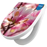 Banjado WC Sitz mit Absenkautomatik D Form Motiv Magnolia [TDW3 10407]