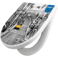 Banjado WC Sitz mit Absenkautomatik D Form Motiv Lissabon [TDW3 11113]