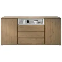 Vladon SIDEBOARD Skadu Weiß Hochglanz