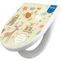 Banjado WC Sitz mit Absenkautomatik D Form Motiv Waldtiere [TDW3 10878]