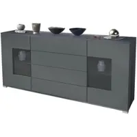 Vladon SIDEBOARD Grömitz Graphit Seidenmatt