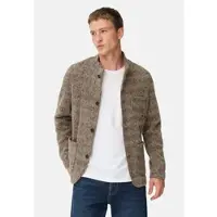 Camel active Melierte Jacke mit Stehkragen in Dunkelbraun | Gr.: L