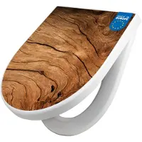 Banjado WC Sitz mit Absenkautomatik D Form Motiv Trockenes Holz [TDW3 10787]