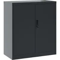 Décoshop26 - Büromöbel-Schubladenelemente mit abschließbaren Türen 79 x 40 x 90 cm anthrazitfarbener Stahl DEC024502 DEC024502