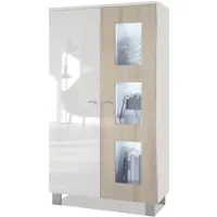 Vladon VITRINE Denjo Tür in Eiche sägerau